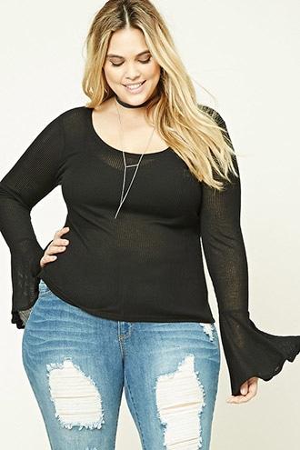 Forever21 Plus Women's  Plus Size Trumpet Cuff Top