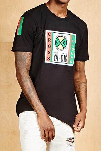 Forever21 Cross Colours Label Logo Tee