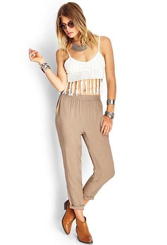 Forever21 Classic Woven Twill Trousers