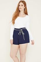 Forever21 Plus Women's  Plus Size Belted Shorts