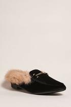 Forever21 Faux Fur-lined Velvet Loafers