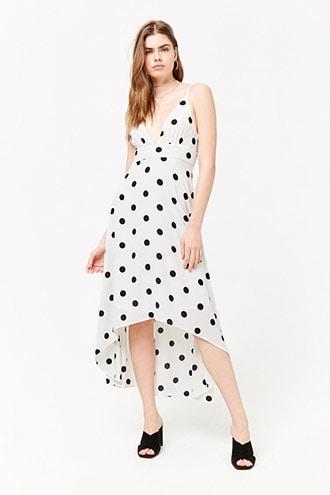 Forever21 Polka Dot High-low Dress