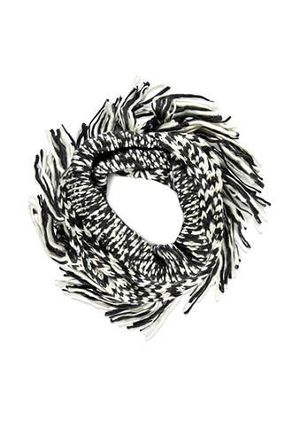 Forever21 Fringed Two-tone Infinity Scarf