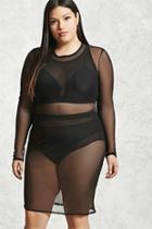 Forever21 Plus Size Mesh Cover-up Dress