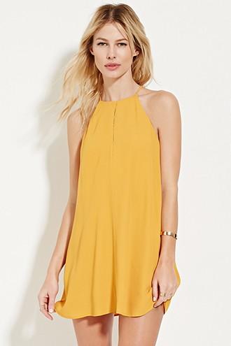 Forever21 Women's  Cutout A-line Mini Dress