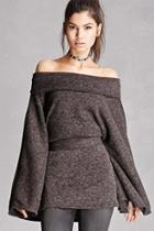 Forever21 Belted Off-the-shoulder Sweater