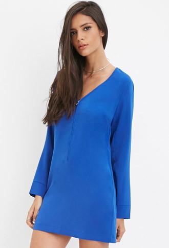 Forever21 Women's Zip-front Shift Dress