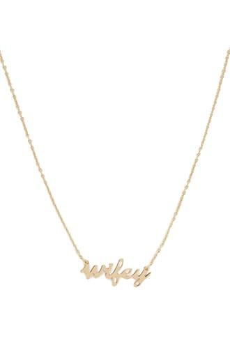 Forever21 Wifey Pendant Chain Necklace