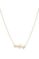Forever21 Wifey Pendant Chain Necklace