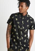 Forever21 Safari Animal Print Shirt