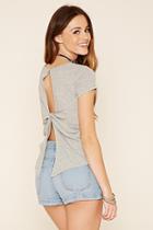 Forever21 Women's  Knotted Open-back Top
