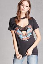 Forever21 Split Graphic Band Tee