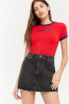 Forever21 Amour Graphic Ringer Tee