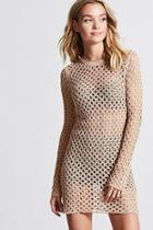 Forever21 Open Crochet Knit Mini Dress