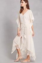 Forever21 Semi-sheer Embroidered Poncho Dress