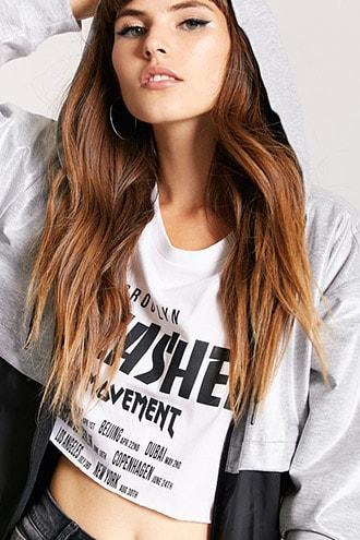 Forever21 Coated Colorblock Anorak