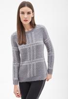Forever21 Checkered Fuzzy Sweater