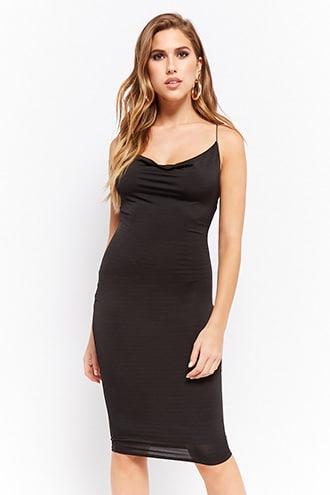 Forever21 Striped Cowl Neck Dress