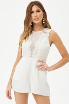 Forever21 Embroidered Lace Romper
