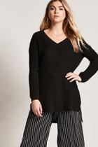 Forever21 High-low Sweater-knit Top