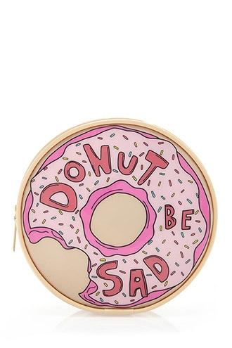 Forever21 Donut Be Sad Makeup Bag