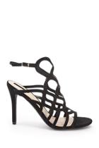 Forever21 Faux Suede Geo-cage Heels