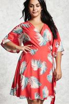 Forever21 Plus Size Foliage Wrap Dress