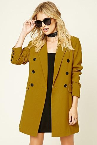 Forever21 Women's  Flap Pocket Coat
