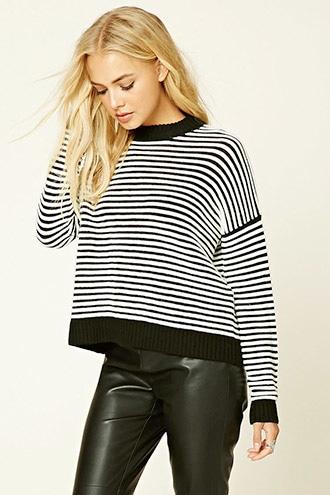 Love21 Women's  Contemporary Stripe Sweater