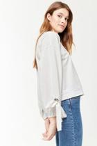 Forever21 Tie-sleeve Sweatshirt