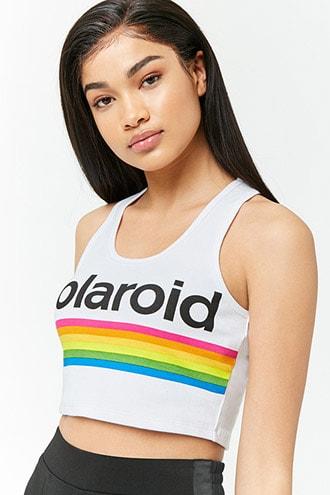 Forever21 Polaroid Graphic Crop Top