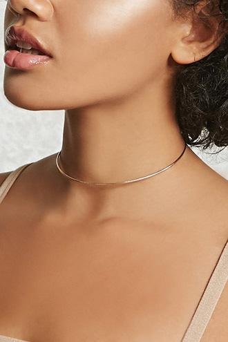 Forever21 Textured Metallic Collar Choker
