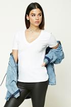 Forever21 Slub Knit V-neck Tee