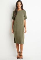 Forever21 Women's  Two-pocket Midi Dress (olive)