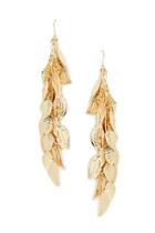 Forever21 Embossed Feather Drop Earrings