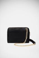 Forever21 Black Textured Faux Leather Crossbody