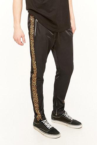 Forever21 American Stitch Leopard Stripe Track Pants