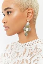Forever21 Tiered Faux Shell Drop Earrings