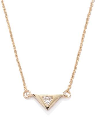 Forever21 Rhinestone Triangle Charm Necklace