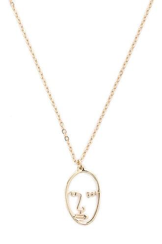Forever21 Face Pendant Necklace