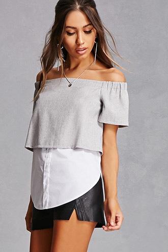 Forever21 Off-the-shoulder Combo Top