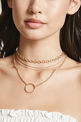 Forever21 O-ring Layered Necklace