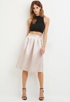 Love21 Women's  Contemporary Sateen Pleated Midi Skirt (blush)