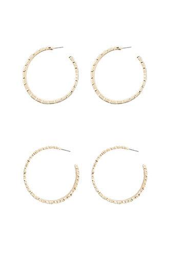 Forever21 Jeweled Hoop Earrings