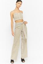 Forever21 Striped Halter Top & Pants Set