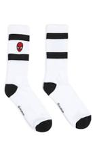 Forever21 Men Spiderman Stripe Crew Socks