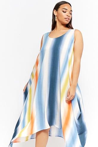 Forever21 Plus Size Ombre Crescent Hem Dress