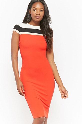 Forever21 Ribbed Colorblock Bodycon Dress