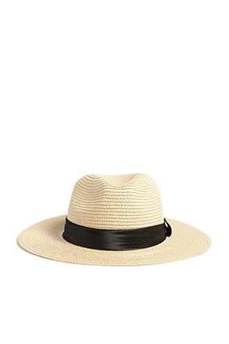 Forever21 Satin Band Straw Hat