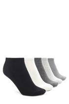 Forever21 Women's  Black & Grey Multi-colored Ankle Sock Set